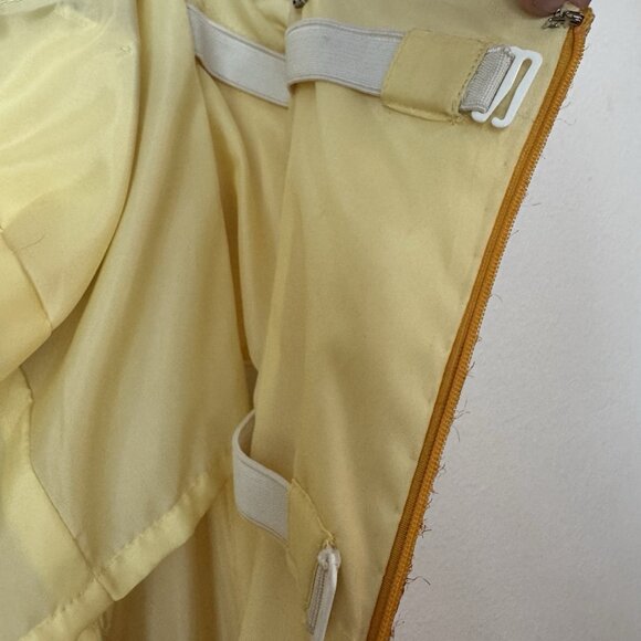 Vintage Rare 90s Exclusive Putros Couture Ball Gown 8 Gold Yellow Sequins Tulle - Picture 9 of 12